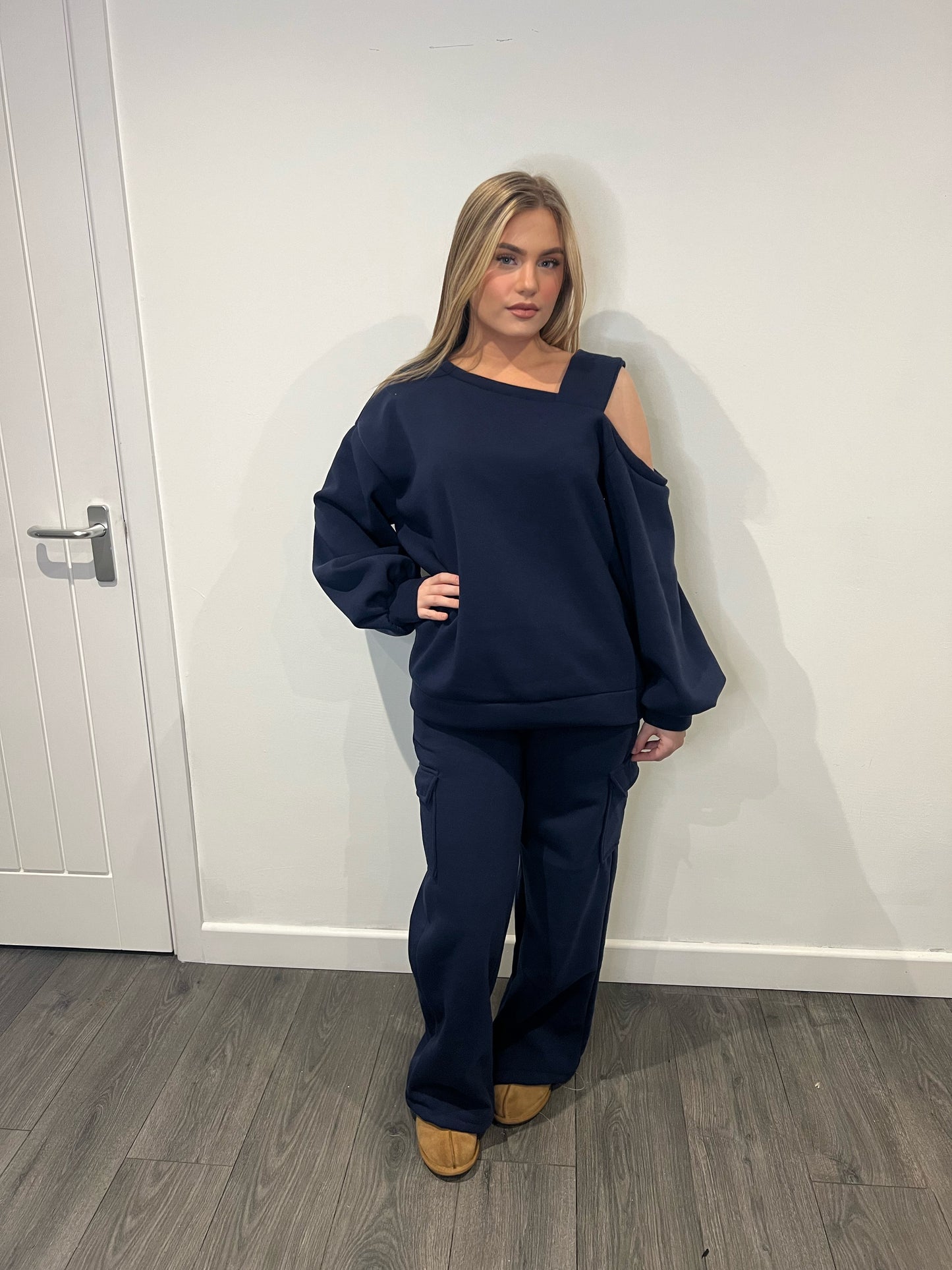 Cargo navy tracksuit